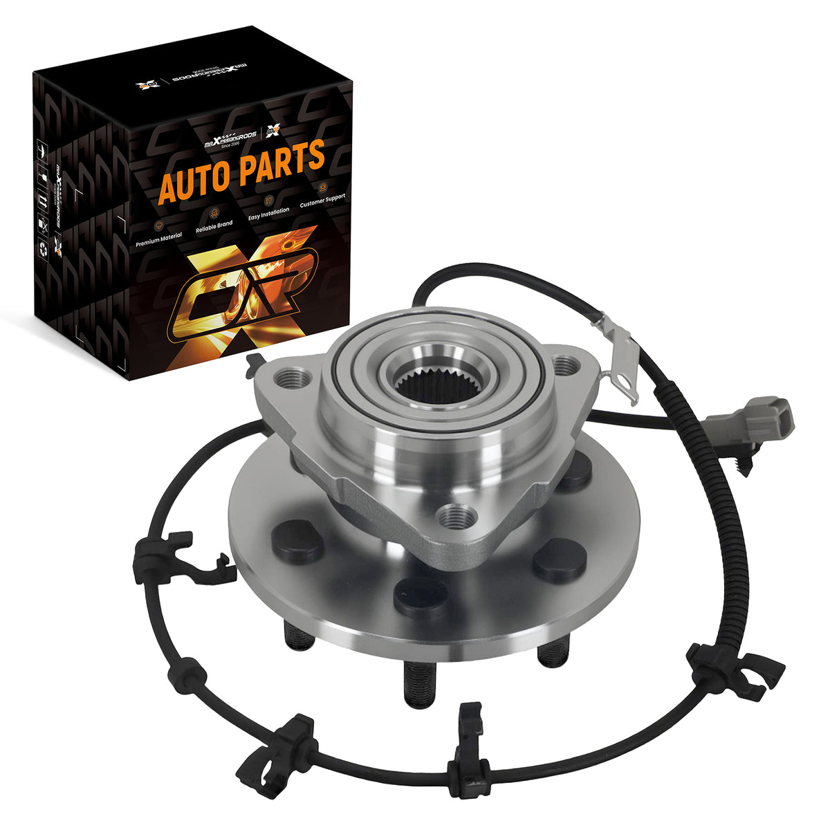 Front Left Wheel HubBearing Assembly compatible For DODGE DAKOTA 4WD 1997-2004