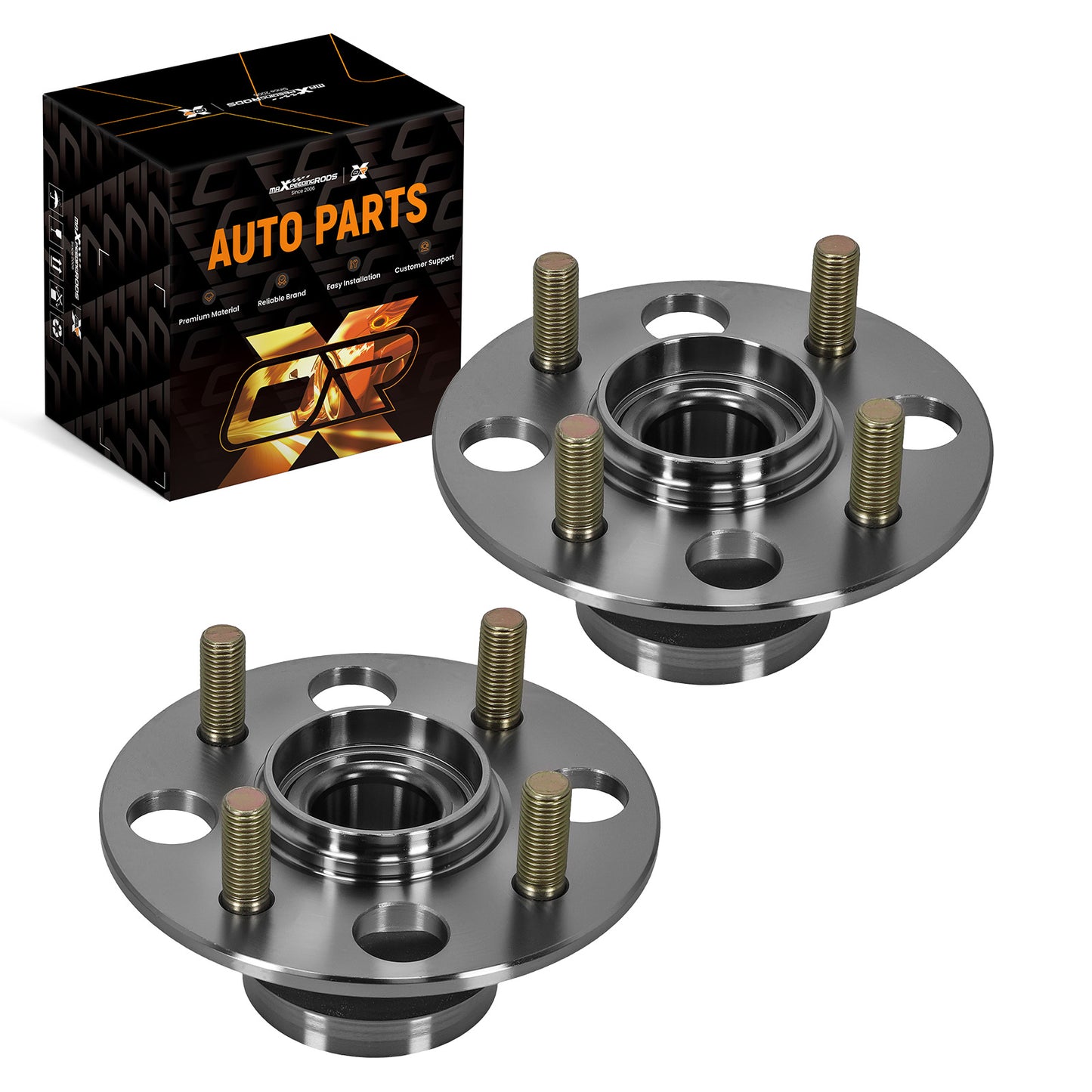 2x 4 Bolt Wheel HubBearing Kit compatible For Honda Civic DX GX HX LX 01-05 BR930254