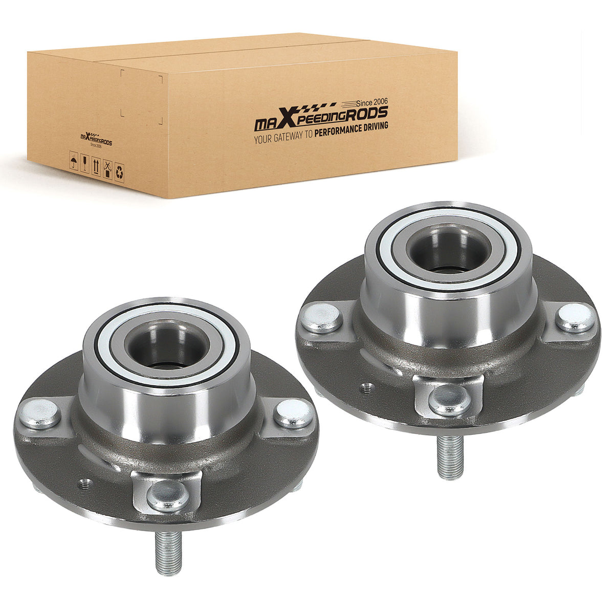 2pc Rear LH RH Wheel Hub Bearing compatible For Hyundai Elantra 2001-2006 52710-2D225