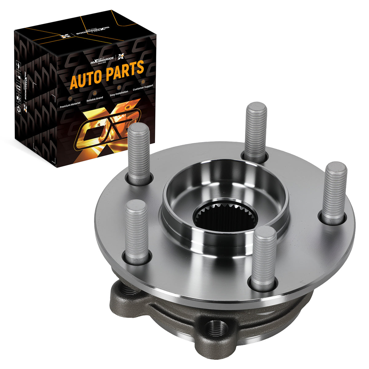 Front Wheel Hub Bearing Assembly compatible For Mazda 6 14-21 KD353304XE 5-Bolt Square