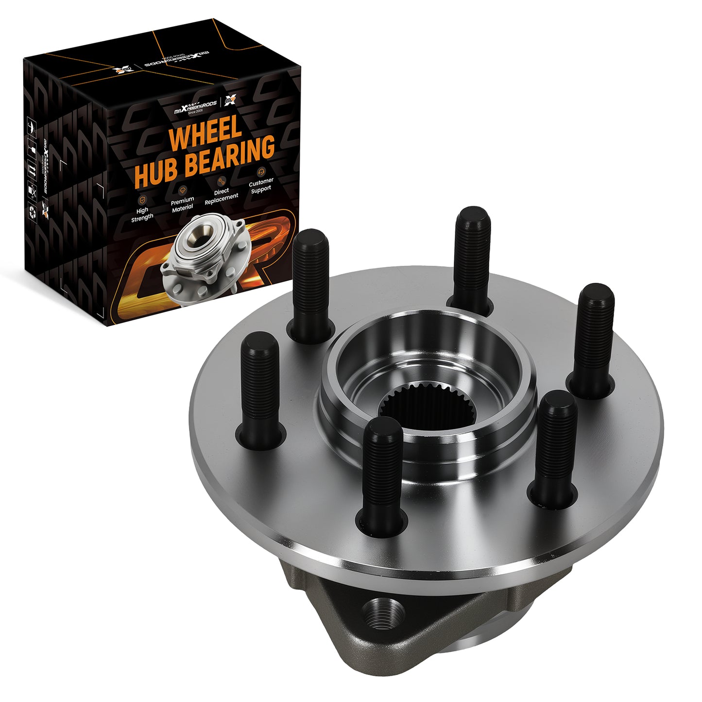 4WD 6 Lug Front Wheel Hub Assembly compatible For Dodge Dakota Durango 1997-2004 WE61065