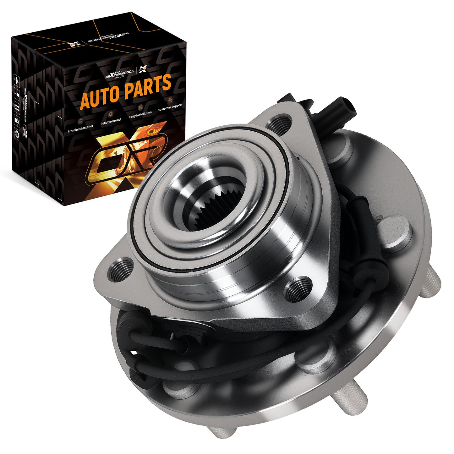 Front LH RH Wheel Hub Assembly compatible For Infiniti QX56 QX80 515127 2011-2021 6-Lugs