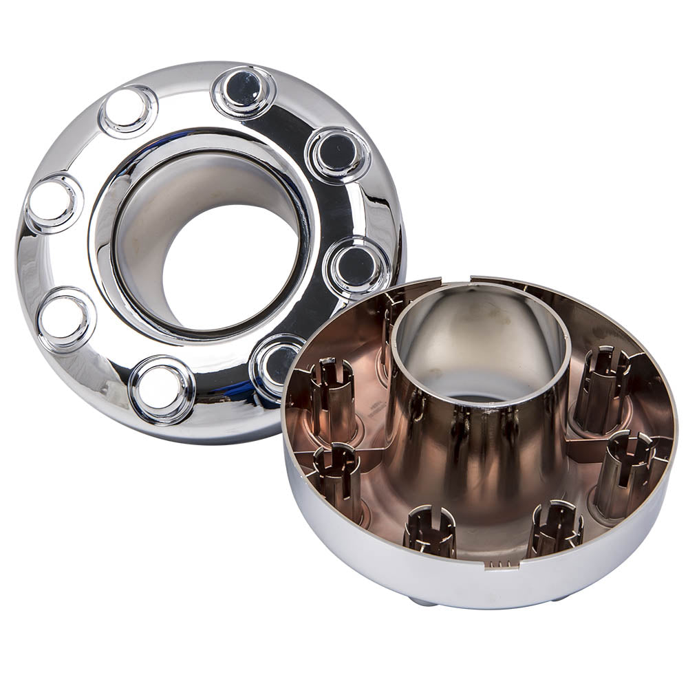 Compatible For Ford F350 compatible For Super Duty Dually (DRW) 4x4 2005-2018 Chrome Wheel Center Hub Caps