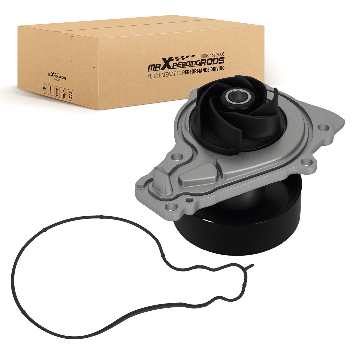 Coolant Water Pump compatible For BMW 340i F30 3.0L 2018 11512379782 Serpentine Belt Drive