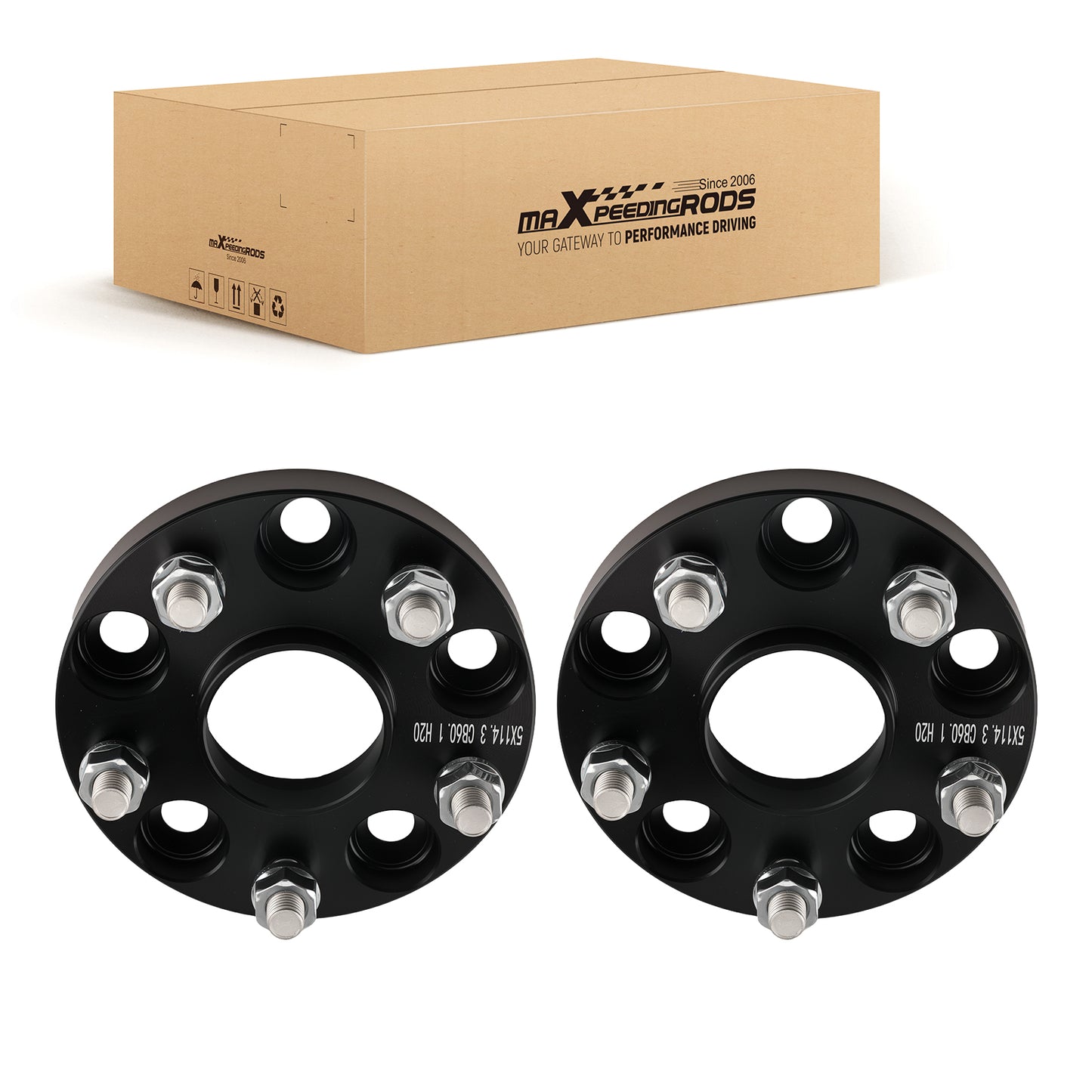 20mm Wheel Spacers compatible For Lexus ES300 ES330 ES350 1992-2023 5x114.3 60.1mm M12x1.5