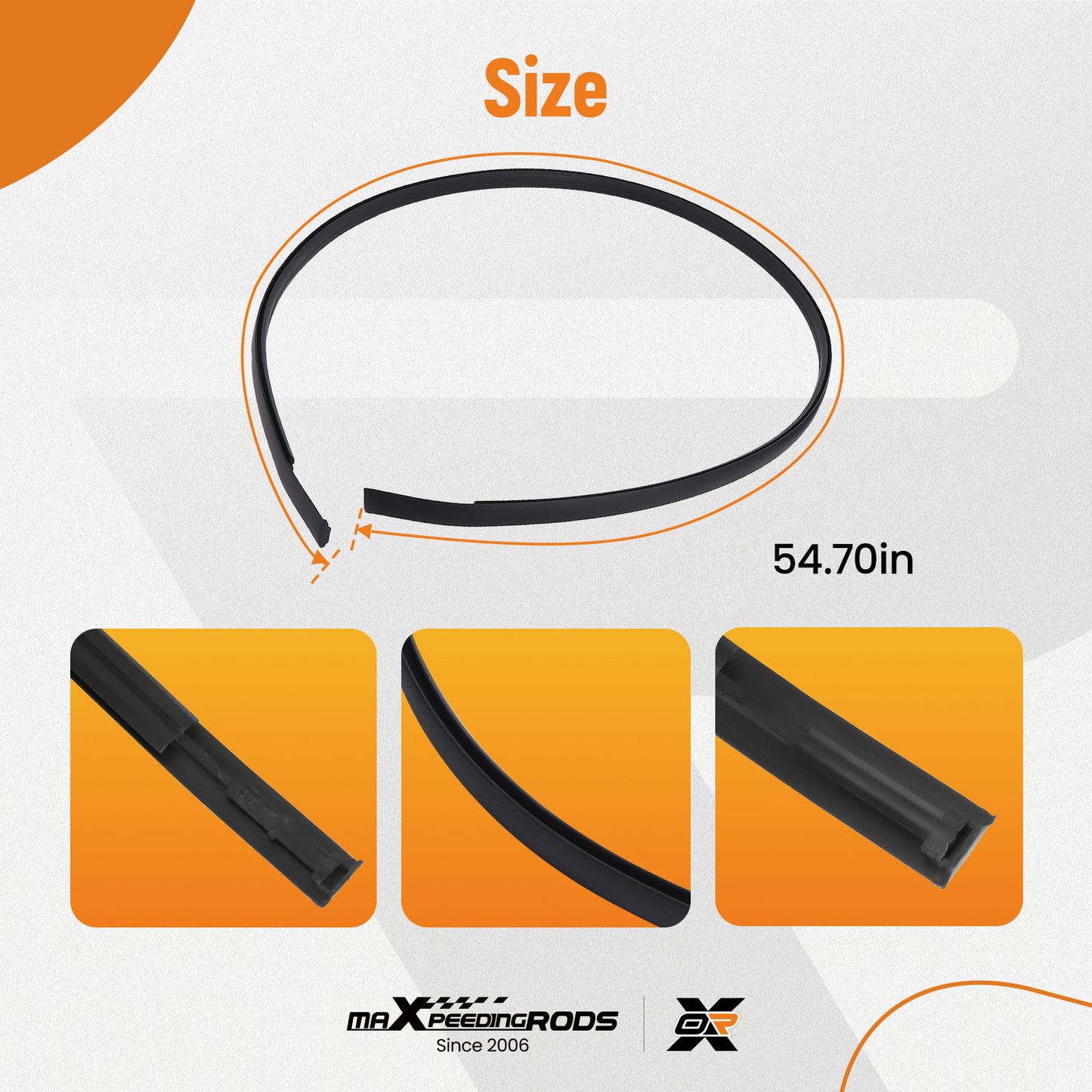 LR Roof Trim Molding Sealing Strip Set compatible for Toyota Camry 2012-2017 75556-06080