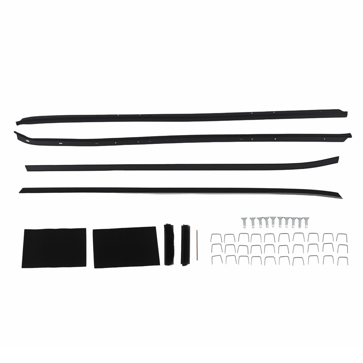 4Pcs LeftRight Weather Stripping Kit compatible For Chevy Camaro Pontiac Firebird 70-81