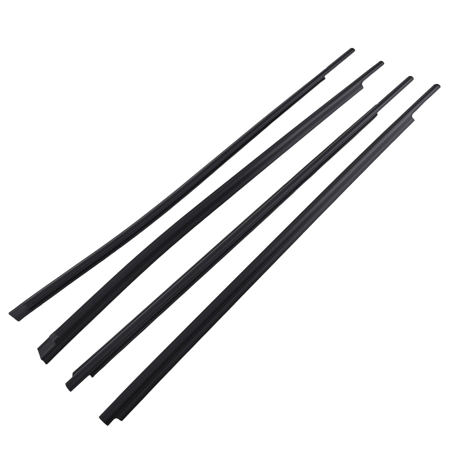 4-Piece Window Belt Seal Set compatible For Toyota Tundra CrewMax 2007-19 68163-0C020
