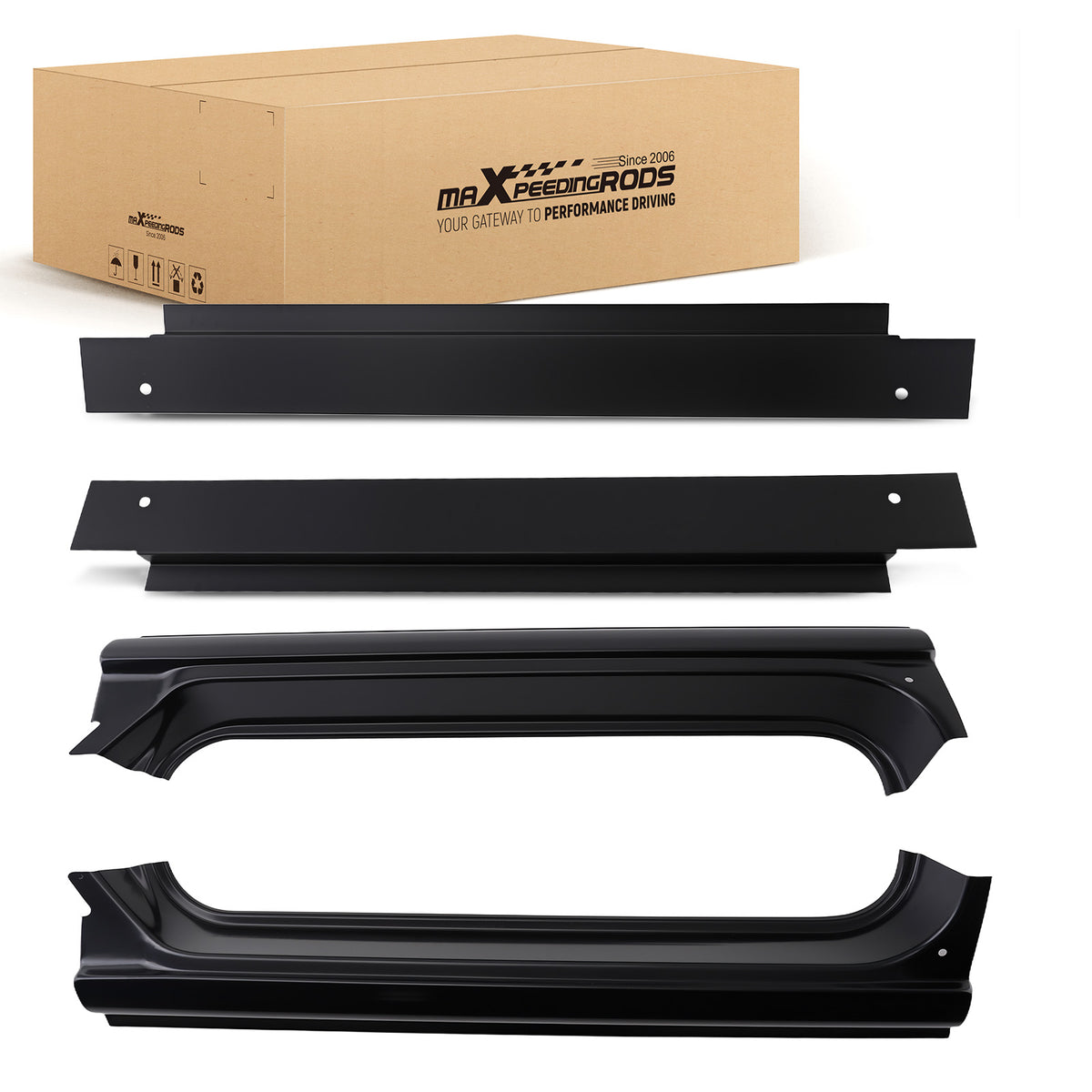 Full Rocker Panel Kit w/ Inner compatible For GMC Chevy C10 1967-1972 Steel 4Pcs Set