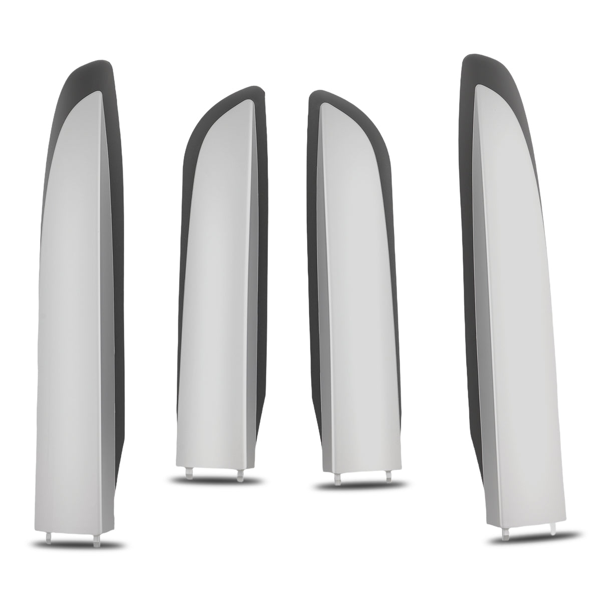 4PCS ABS Roof Rack End Cover compatible For Toyota RAV4 2013-2018 Black Silver Tone
