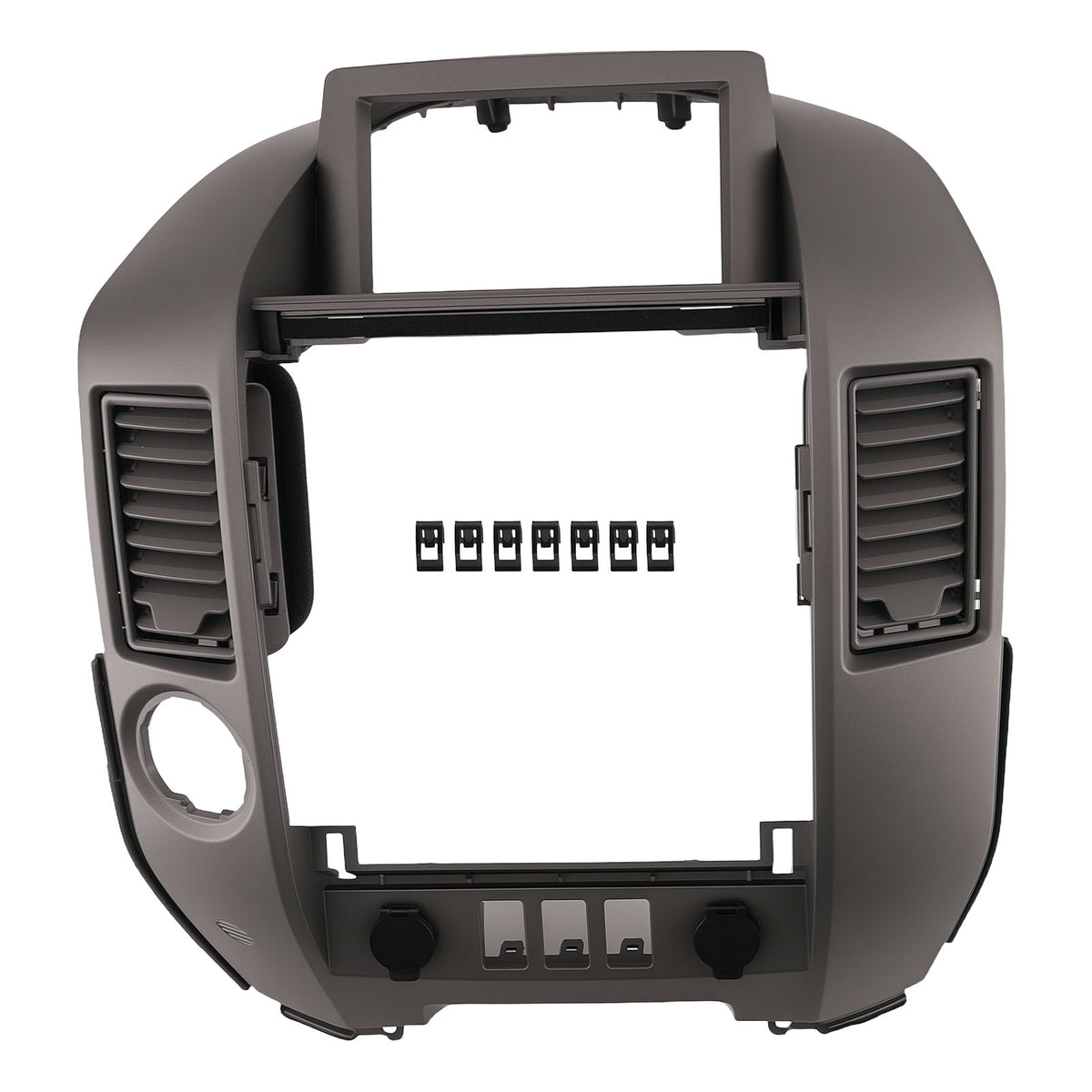 Center Dashboard Bezel compatible For Nissan Titan Pathfinder 2004-2015 68257-7S500 Grey