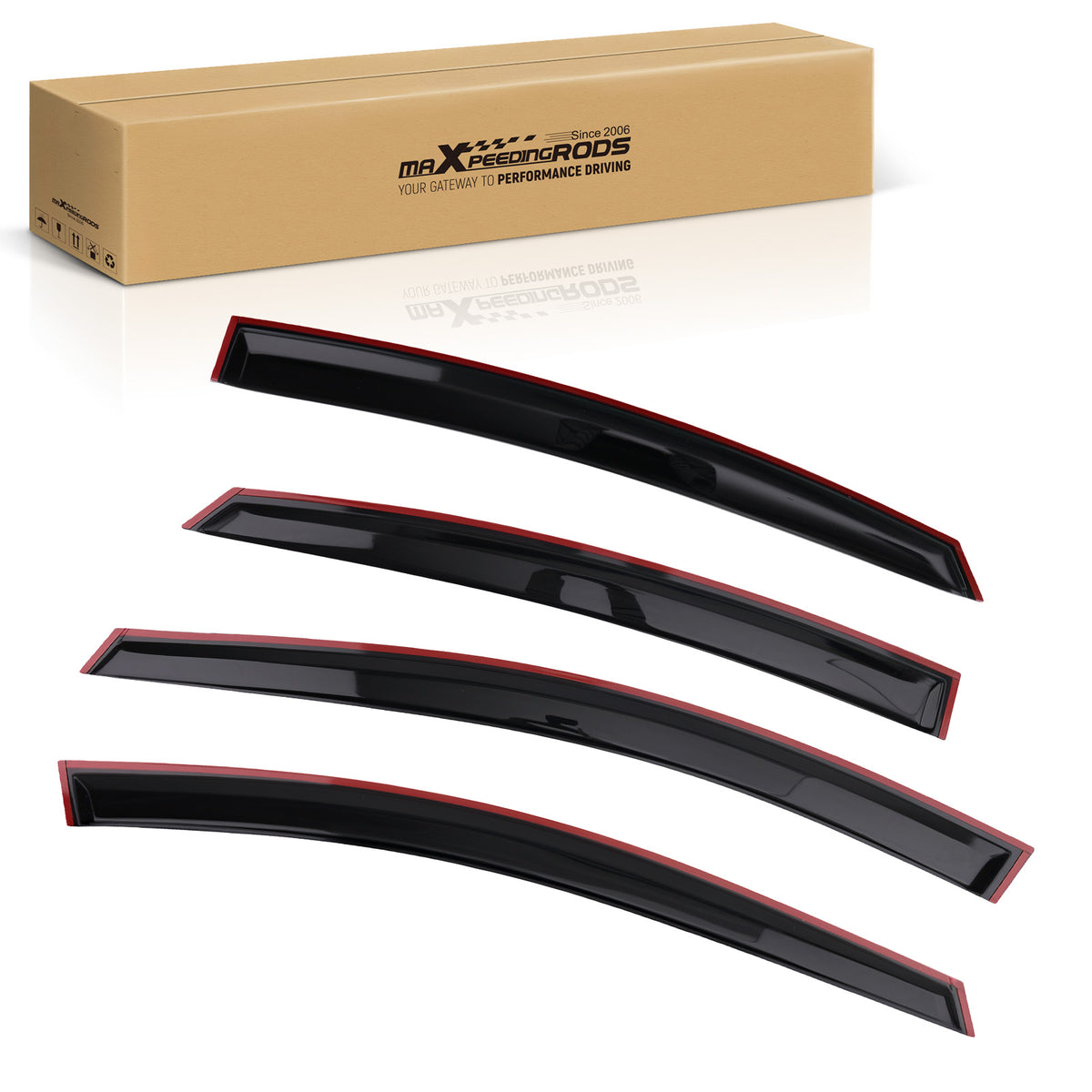 4Pcs Wind Deflectors Window Visor compatible For Hyundai Elantra 2011-2016 Black