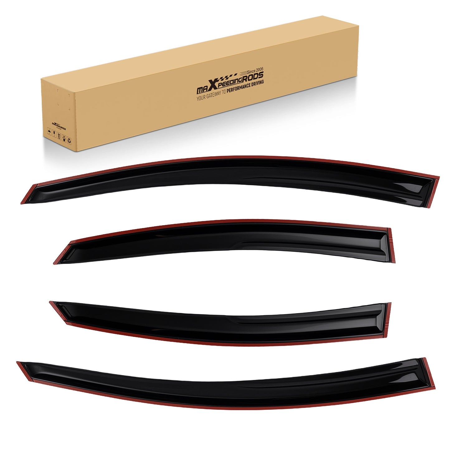 4PC Acrylic Window Visors compatible For Hyundai Sonata 2011-2014 Outside Mount