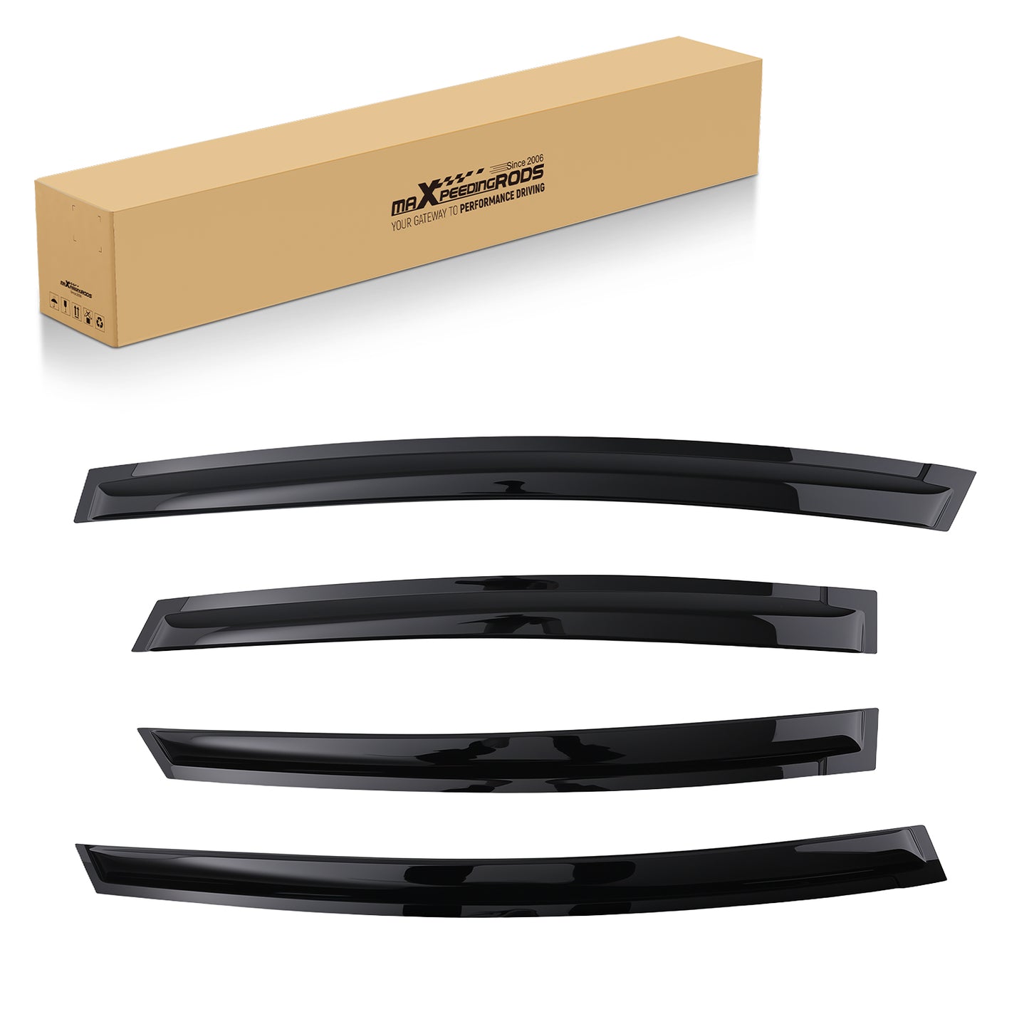 Rain Guard compatible For Vent compatible For Toyota Prius 2004-2009 Window Visor Acrylic Black 4Pcs