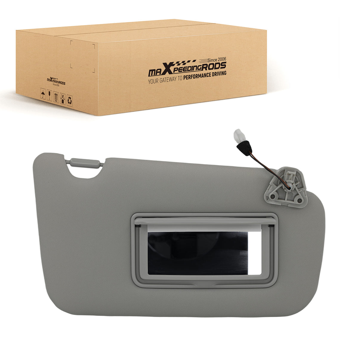 Gray Right Sun Visor compatible For Nissan Sentra 2013-2019 96400-3SG8A Easy Clean