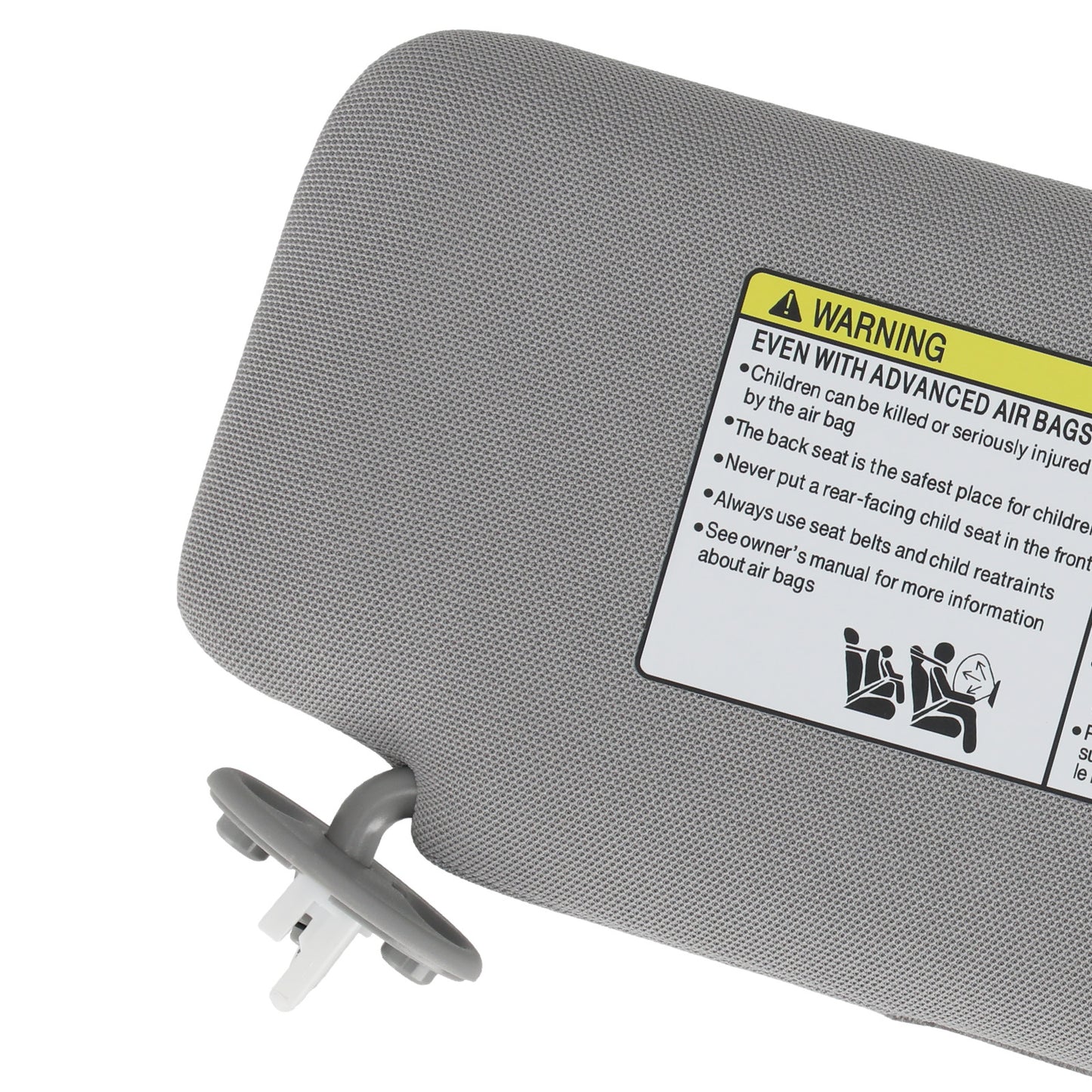 Driver Left Sun Visor compatible for Toyota 4Runner 2010-23 74320-35A90-B1 Gray Front