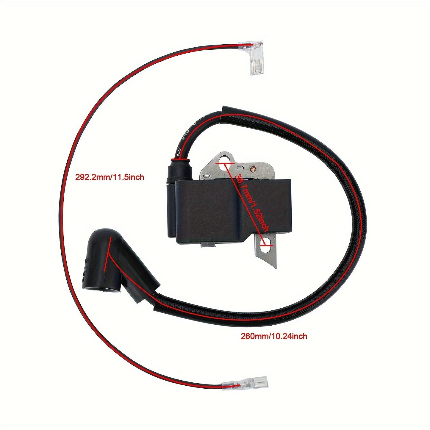 Ignition Coil - Direct Replacement for HUSQVARNA 124L 125L 128L 128LD Trimmers, Compatible with Part Numbers 545046701 and 530039224