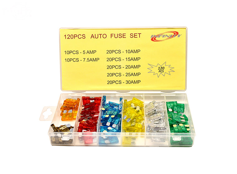 10843 Rotary Fuse Assortment 120 Pcs Atc Fuses