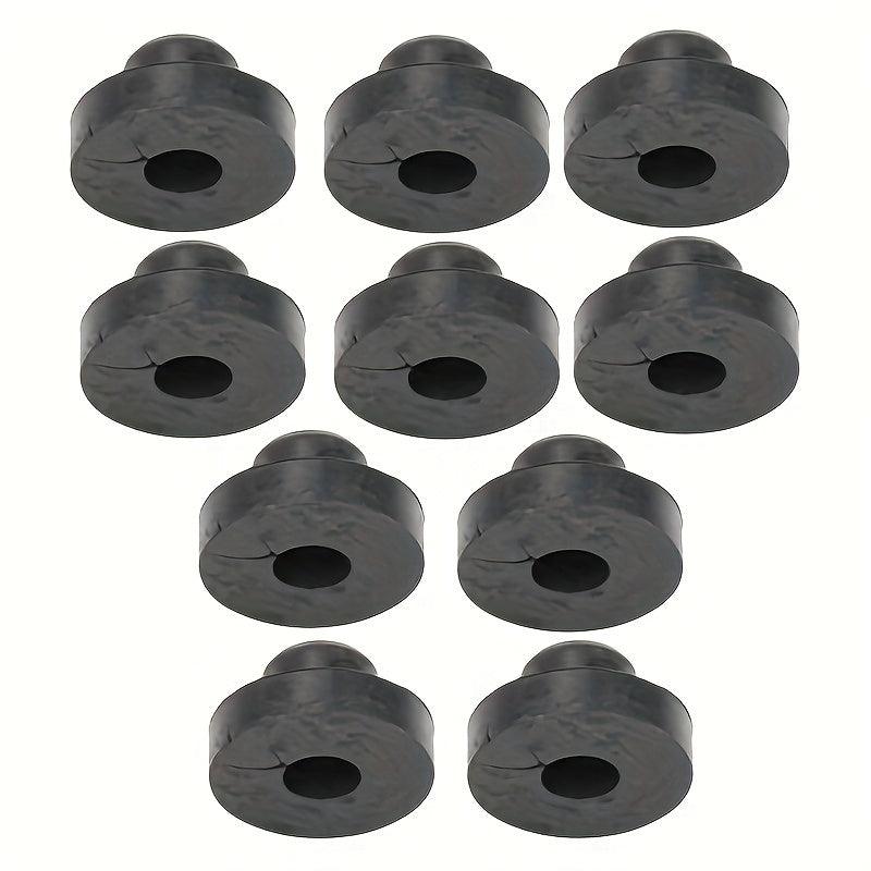 10pcs Hipa Universal Gas Fuel Tank Grommet Bushings - Durable Rubber Material, Fits Tractor, Lawn Mower, Generator - Gasoline-Powered Equipment Accessories