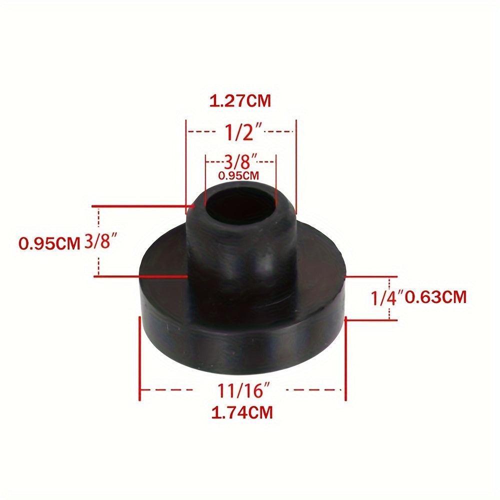 10pcs Hipa Universal Gas Fuel Tank Grommet Bushings - Durable Rubber Material, Fits Tractor, Lawn Mower, Generator - Gasoline-Powered Equipment Accessories