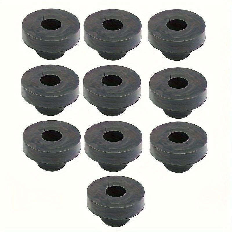 10pcs Hipa Universal Gas Fuel Tank Grommet Bushings - Durable Rubber Material, Fits Tractor, Lawn Mower, Generator - Gasoline-Powered Equipment Accessories