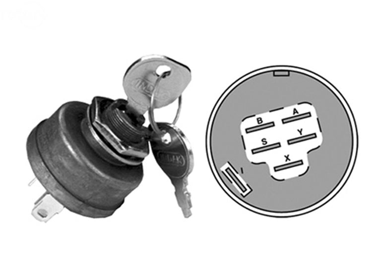 Rotary 11018 27-2360 Fits Toro Ignition Switch W/9/16" Mtg Stem