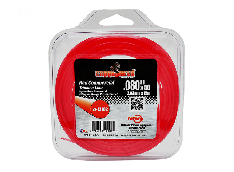 Rotary 12102 4964 Fits GHS Trimmer Line .080 50' Loop Red Commercial