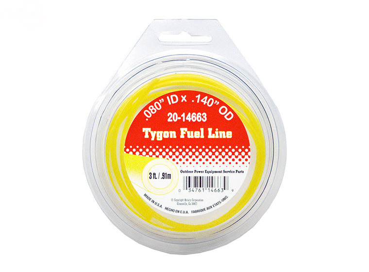 14663 Rotary 3' Package Fuel Line .080 Id X .140 Od