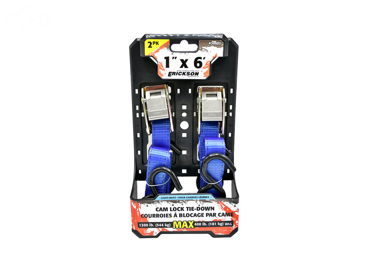 Rotary 17405 34403 Erickson Cam Lock Tie-Down Set 1" X 6'