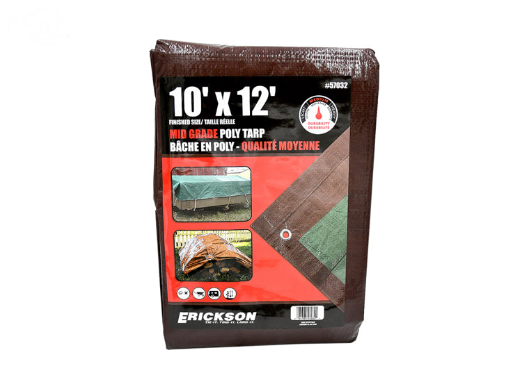 Rotary 17408 57032 Erickson Reversible Mid-Grade Poly Tarp 10' X 12'