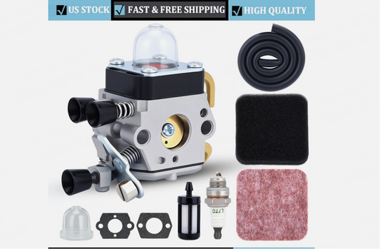 1set Hipa 4137 120 0606 Carburetor Kit, For Stihl FH75 FR85 FR85T FS75 FS80 FS85 Brushcutters FC75 Edgers HL75 HL75 K Hedge Trimmers