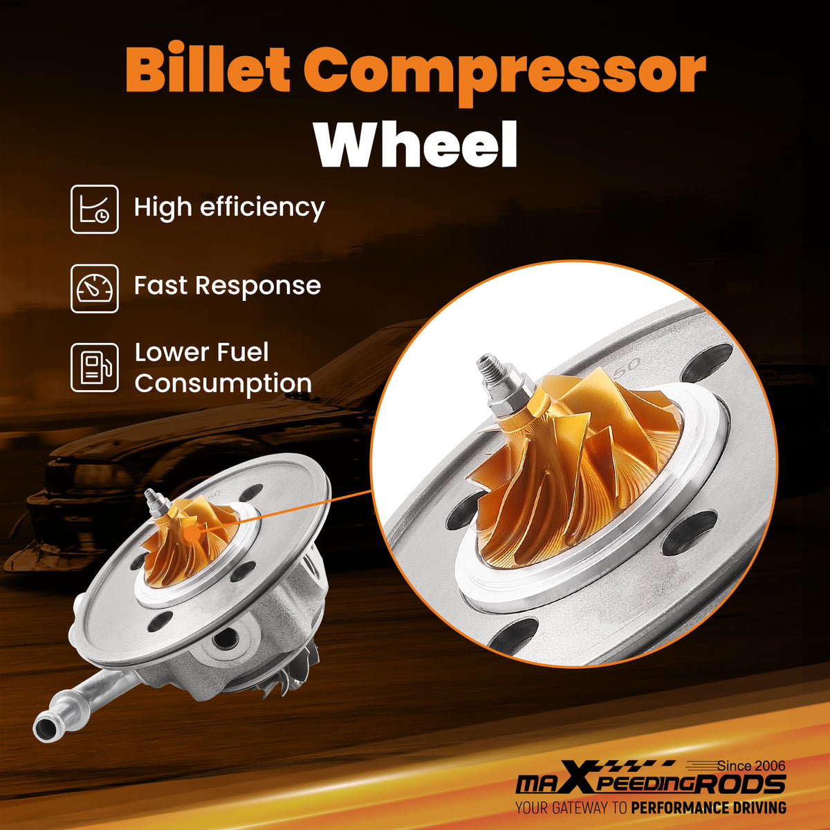 Billet Turbo CHRA Cartridge compatible For Ford Fiesta Focus EcoSport 1.0 EcoBoost 100HP