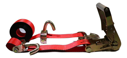 2" x 11 ft. Ratchet Wheel Strap DW w/ Swivel J Hooks & Swivel J Idler Hook - BLUE