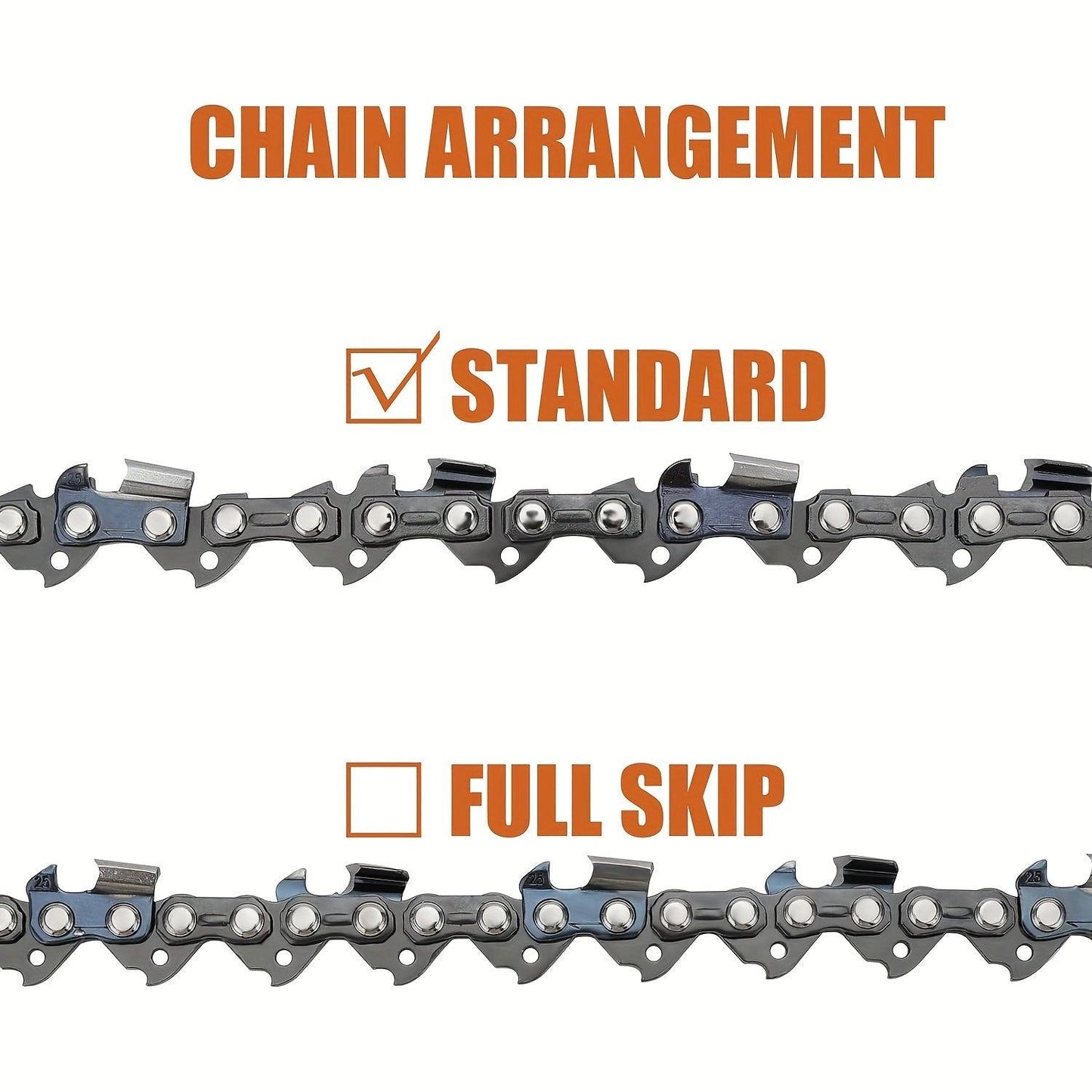 20 Heavy-Duty Chainsaw Chain - Extra-Long Cutting Length, 3/8 Pitch, 050 Gauge, 72 Drive Links - Compatible with Oregon D72 and Stihl 024 Chainsaws