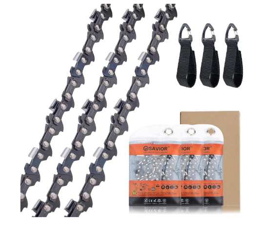 3 x 35 cm Sägekette 3/8"LP 52 Antriebsglieder 1,1 mm Rückschlagsarme Kette kompatibel mit Makita DUC353, Einhell GP-LC 36/35 Li, Bosch AKE 35-19 S/AKE 35 S, Dolmar, Oregon, Husqvarna und mehr