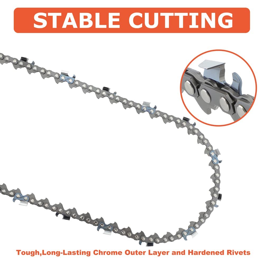 Hipa 28 Inch Full Skip Chain 3/8 Picth .063 Gauge 91 DL For Stihl MS660 MS661 MS461 MS460 MS440 MS391 MS390 Magnum 038 044 046 Chainsaw