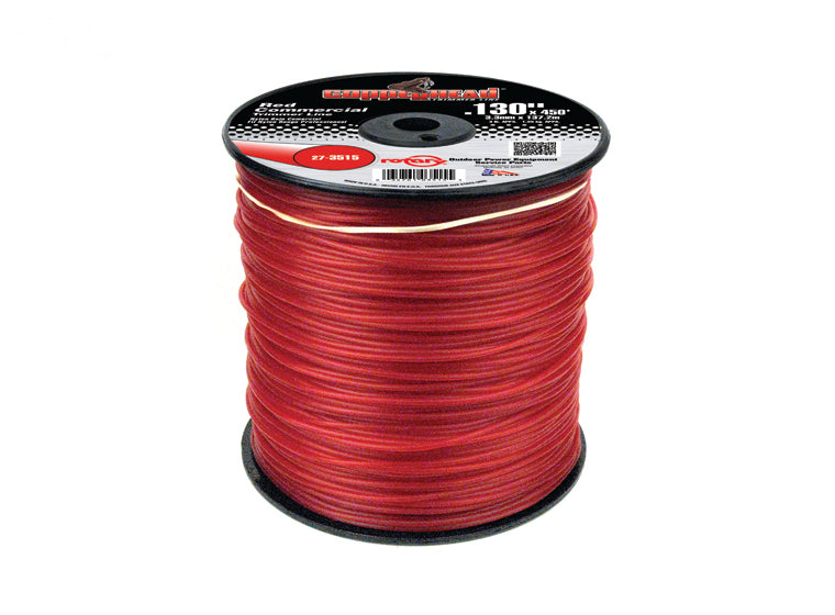 3515 Rotary Trimmer Line .130 3Lb Spool Red Commercial