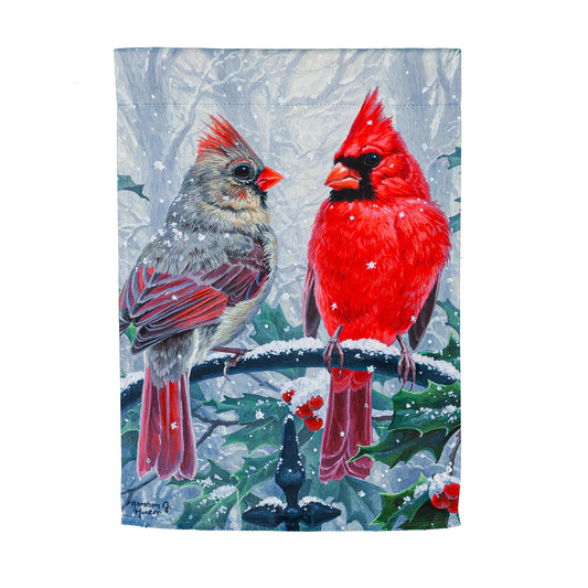 Winter Peace Garden Suede Flag