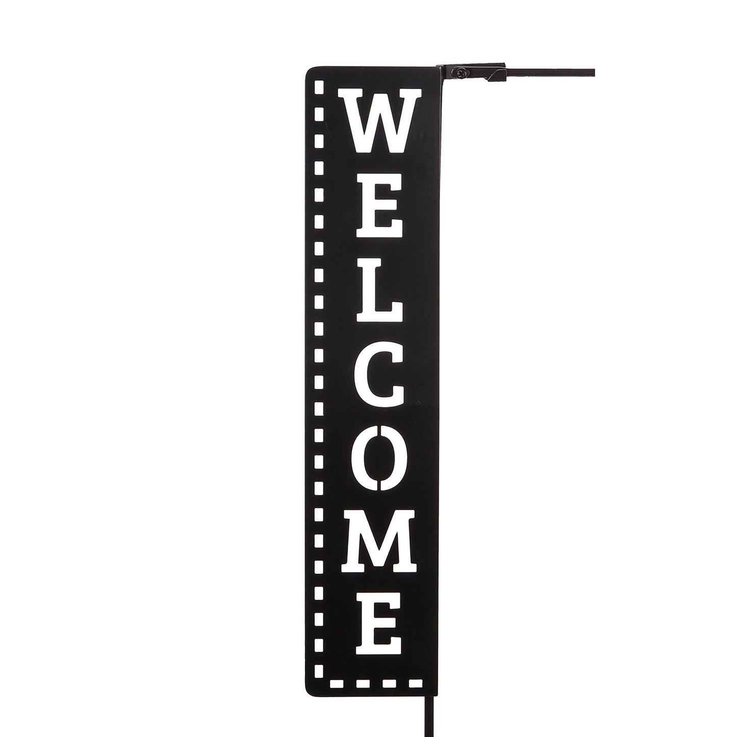 Welcome Laser Cut Garden Flag Stand