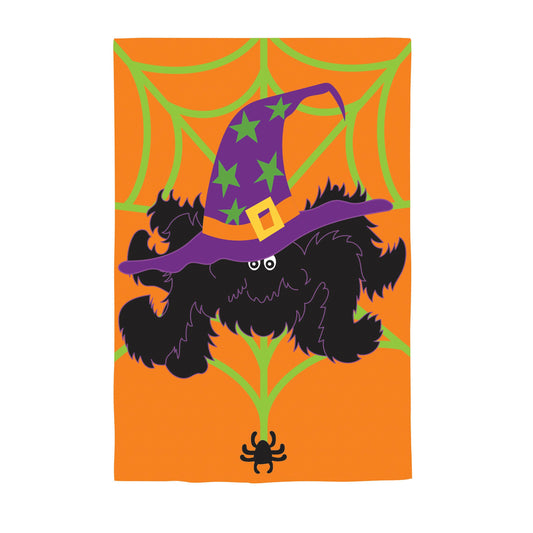 Witchy Spider Applique Garden Flag