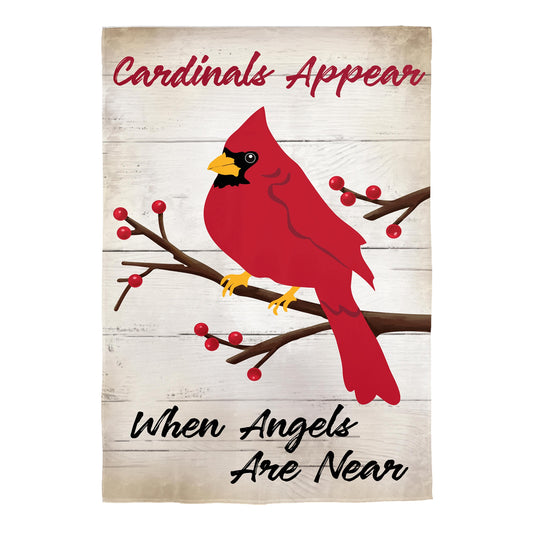 When Angels are Near Applique House Flag