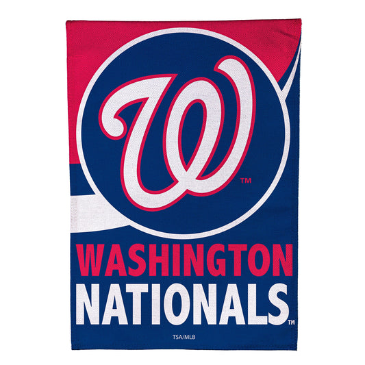 Washington Nationals Burlap Garden Flag