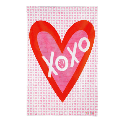 XoXo Burlap House Flag