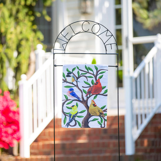 Welcome Garden Flag Arbor Stand