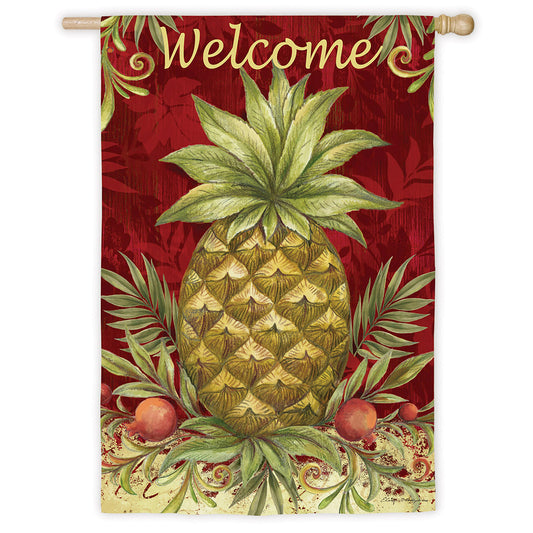 Welcome Pineapple Regular Sub Suede Flag