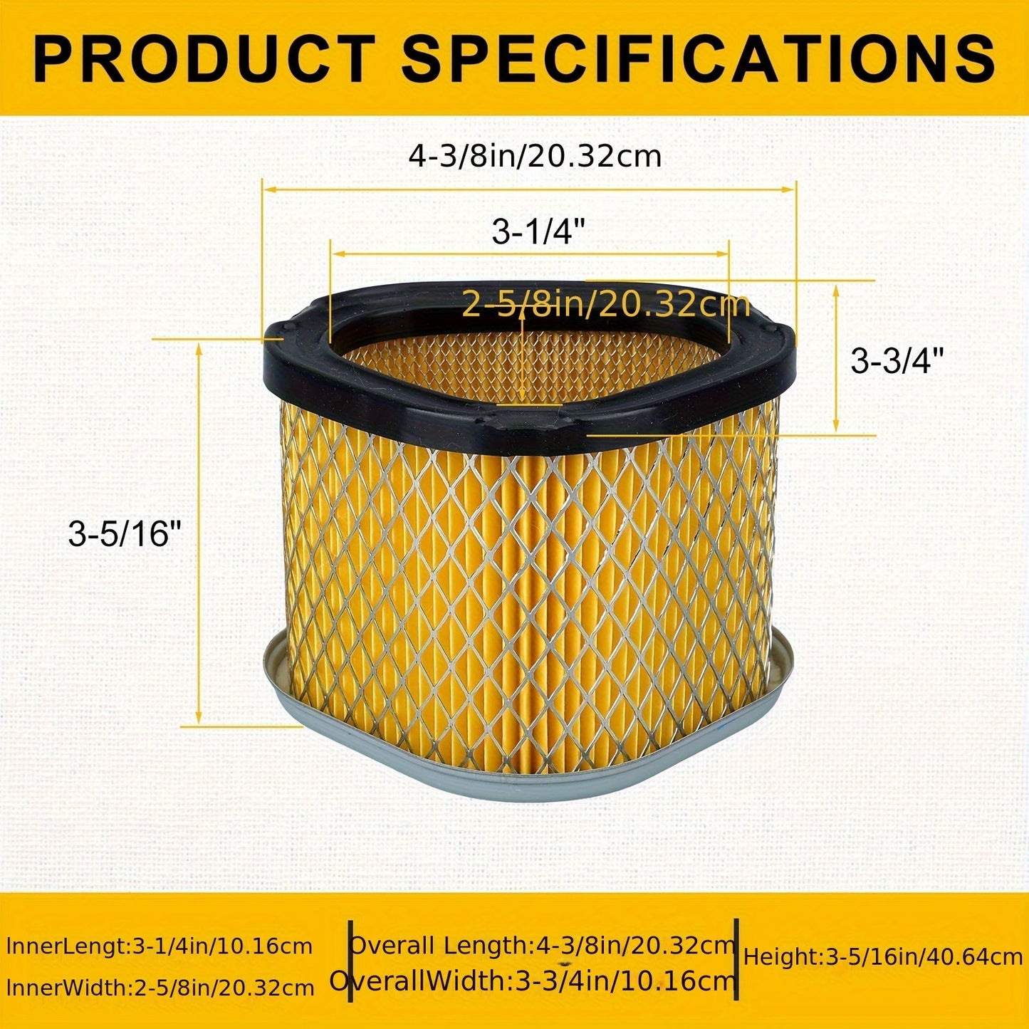 Air Filter Kit For John Deere L110 LT160 LX266 7G18 Engine