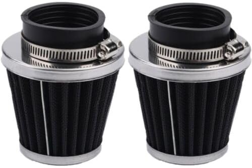 Scooter Moped 44mm Air Filter For 50cc 110cc 125cc 150cc Engine ATV Quad 4 Wheeler Go Kart Buggy Scooter Moped Dirt Bike (2 Pack)