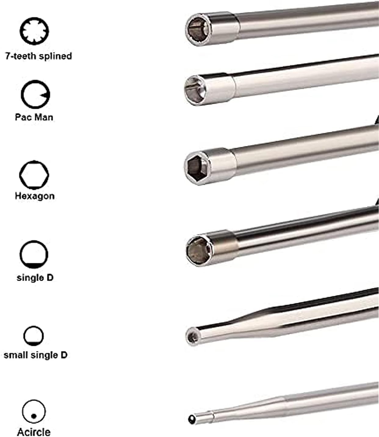 Biuhpa Set mit 12 Schraubendreher Vergaser-Einstellwerkzeug mit Reinigungsbürsten, Splined/Pac Man/Double D für Poulan Husqvarna STHIL Echo Motor Motorsense Kettensäge