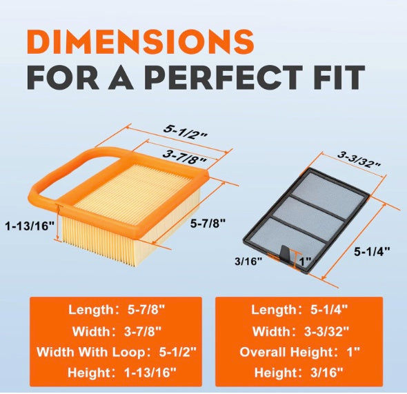 Air Filter Kit for 4238 141 0300 STIHL TS410 TS410Z TS420 TS420Z Concrete Cut Off Saw Replace 4238-141-0300B 4238-140-4402 Maintenance