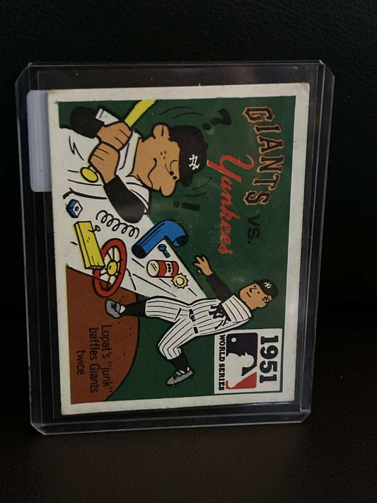 1951 Giants, Yankees [Ed Lopat] #49 | 1971 Fleer World Series Black Back